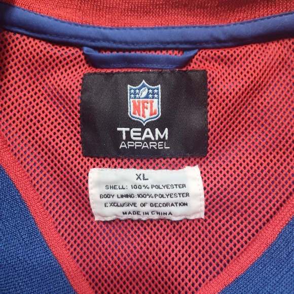NY Giants Pullover Windbreaker, SIZE XL, NFL Apparel, 100% Polyester - Picture 3 of 5